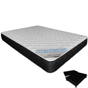 Base cama + Colchón Ortopédico Darling 100x190cm (Resortado)