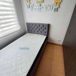 Cama Niño - Colchón Semiortopédico + Base + Cabecero Gris