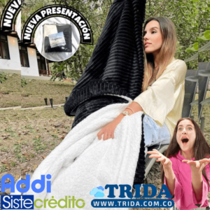 Cobija Ovejera Negra Acanalada