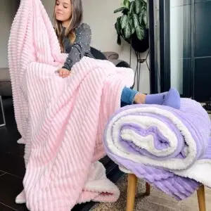 Cobija Ovejera Rosada