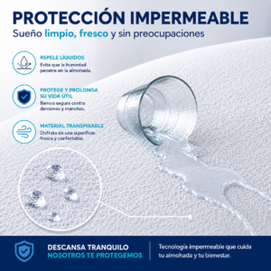 Protector de colchón impermeable 140x190cm