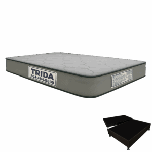 Base + Colchón Ortopédico Sueño Dorado Gris 140x190cm