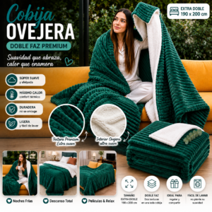 Cobija Ovejera Verde Esmeralda
